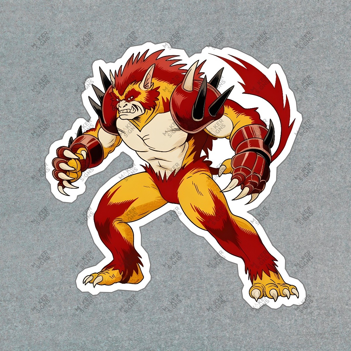 Fierce Pixel Art Character Stickers Retro Arcade Game Tribute #7400