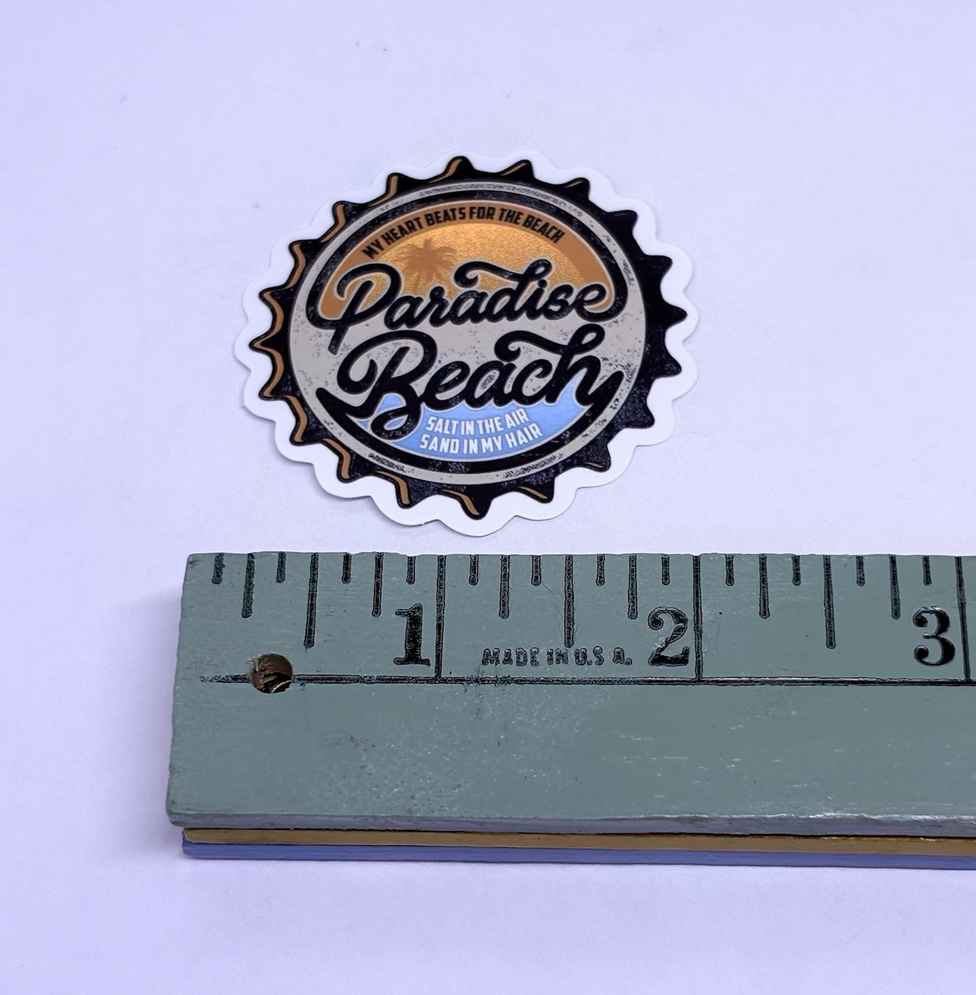 Paradise Beach Bottle Cap Sticker Decal Vinyl Cool Art Souvenir Journal Wall Tc6