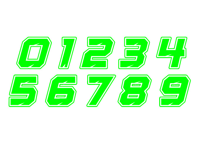 Adesivo stickers numero racing con nome gara moto scooter quad cross motard