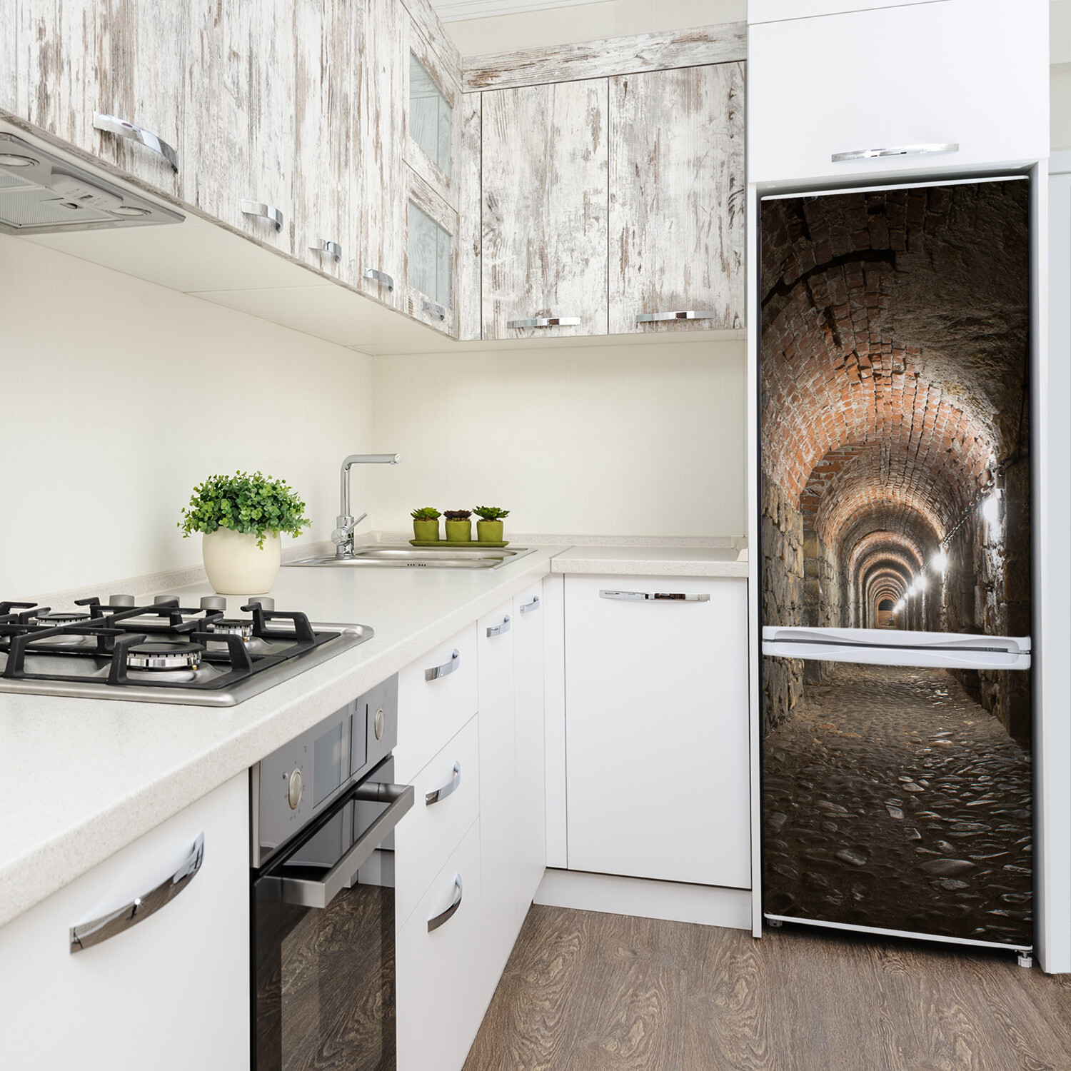 Magnet Sticker Refrigerator removable Decal Architecture basements