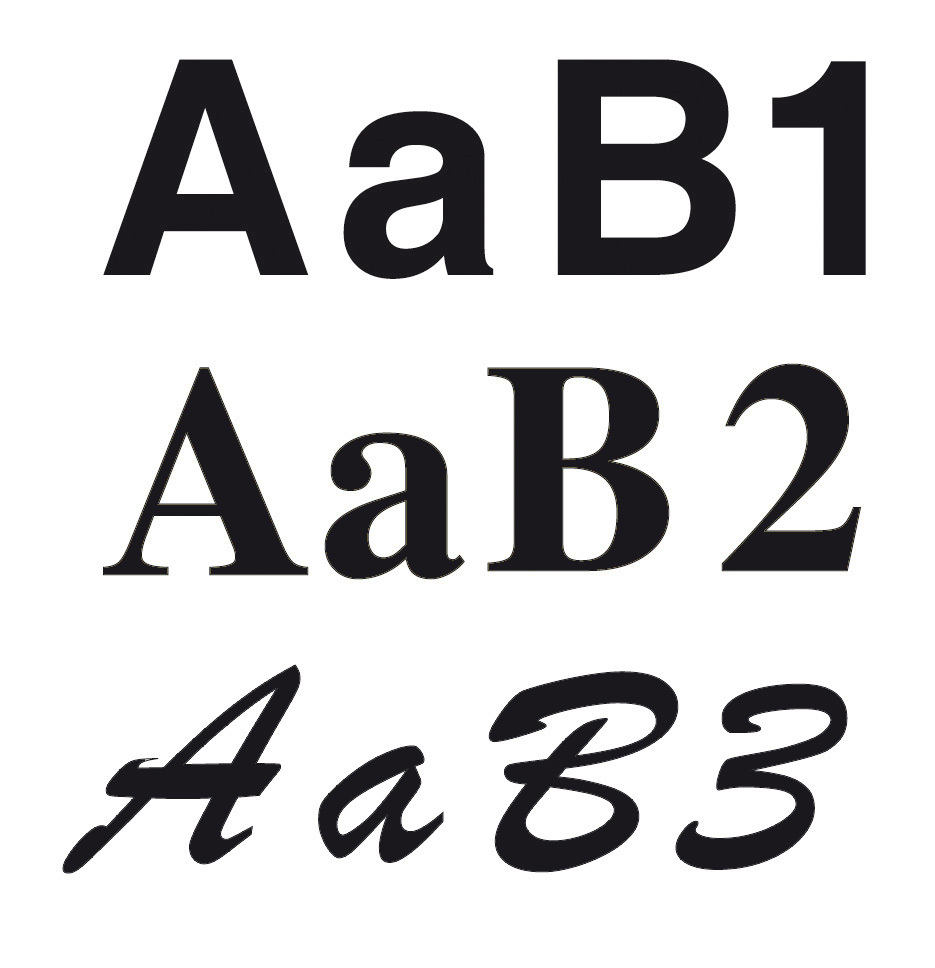 Numbers letters stickers LETTERING custom cut vinyl sticker 8 cm