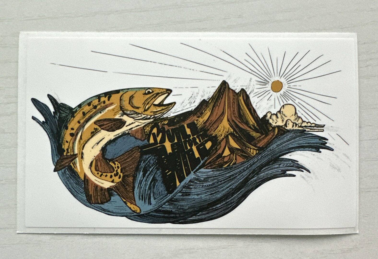 YETI Denver STORE Colorado TROUT Built FOR The WILD STICKER Decal HIKE Fish CAMP