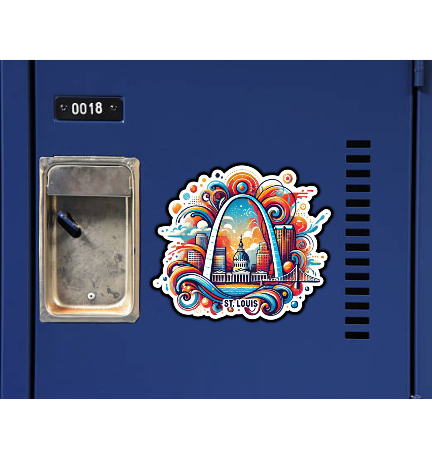 St. Louis Missouri Fridge Magnet or Laptop Sticker