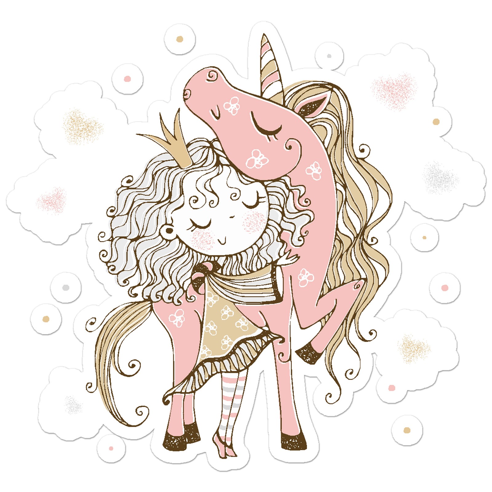 Pink Unicorn Girl – Vinyl Decal Sticker – Car Window Laptop – ebn12678