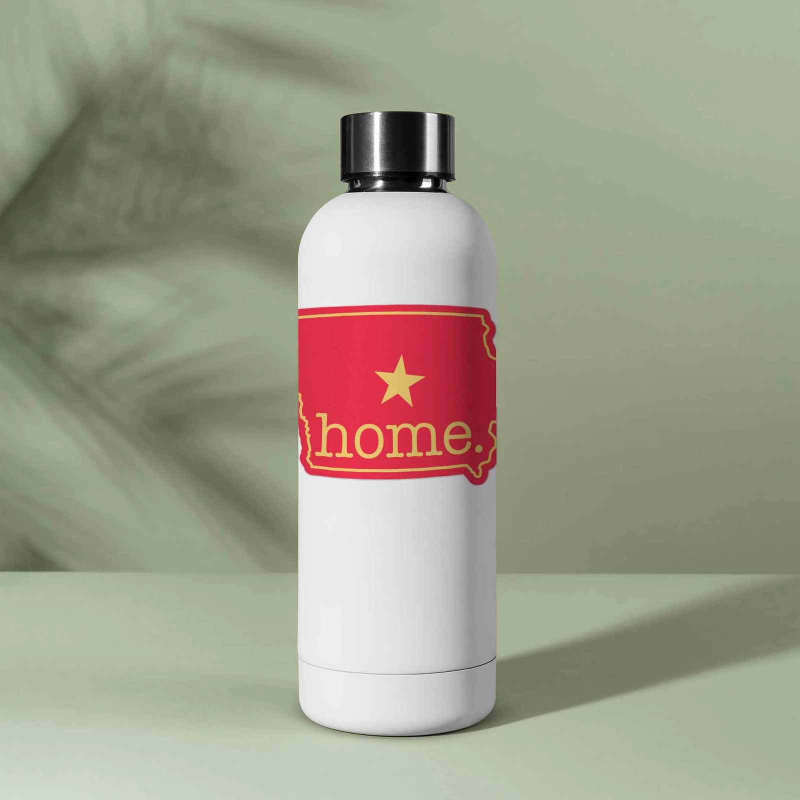 Red Iowa Home Sticker – Cute Ames IA Midwest Decal