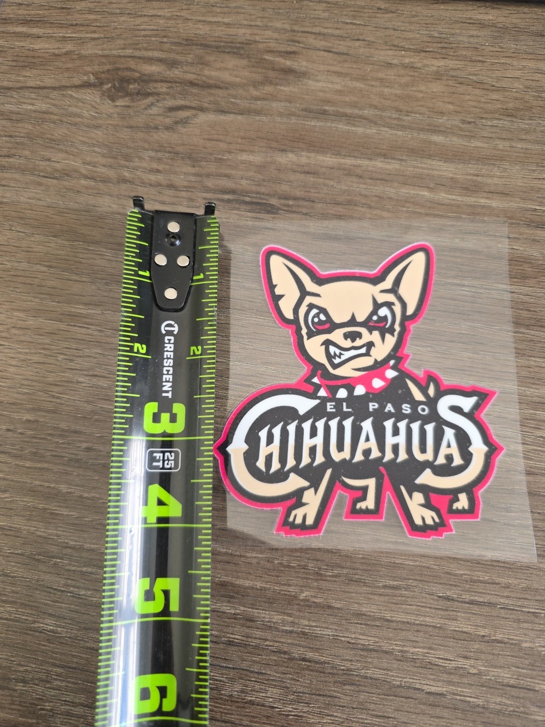 El Paso Chihuahuas Raised UV DTF Sticker Decal Full Color 4in X 4in