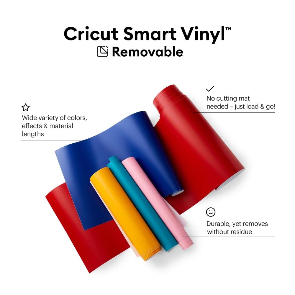 Cricut Smart Vinyl Permanent Ocean & Removable White 13'x36' 12ft Bundle