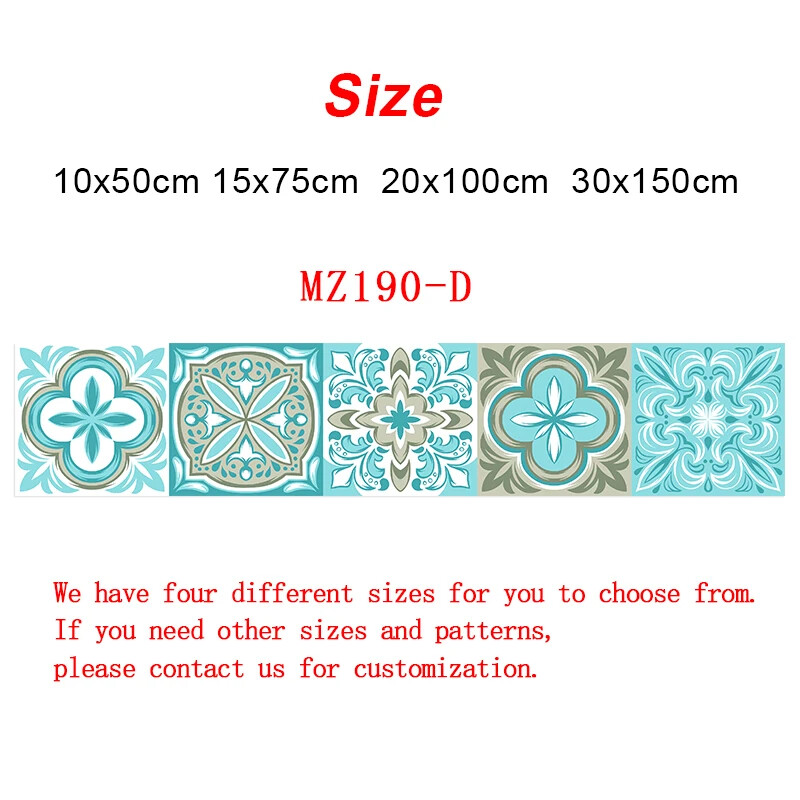 5pcs Wall Sticker Ceramic Glossy Surface Kitchen Bathroom Wallpaper Waterproof