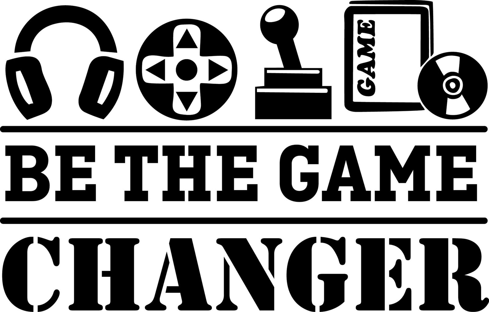 Game Room Wall Stickers Be The Game Changer Inspirational Wall Sticker Art Bo…