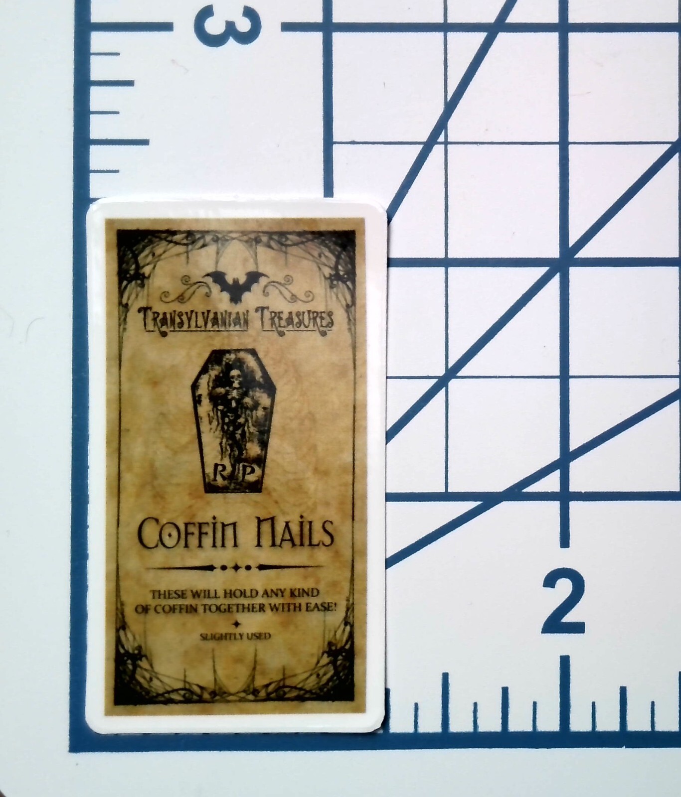 Coffin Nails Vinyl Sticker Goth Apothecary Journal Scrapbook Die Cut Gothic