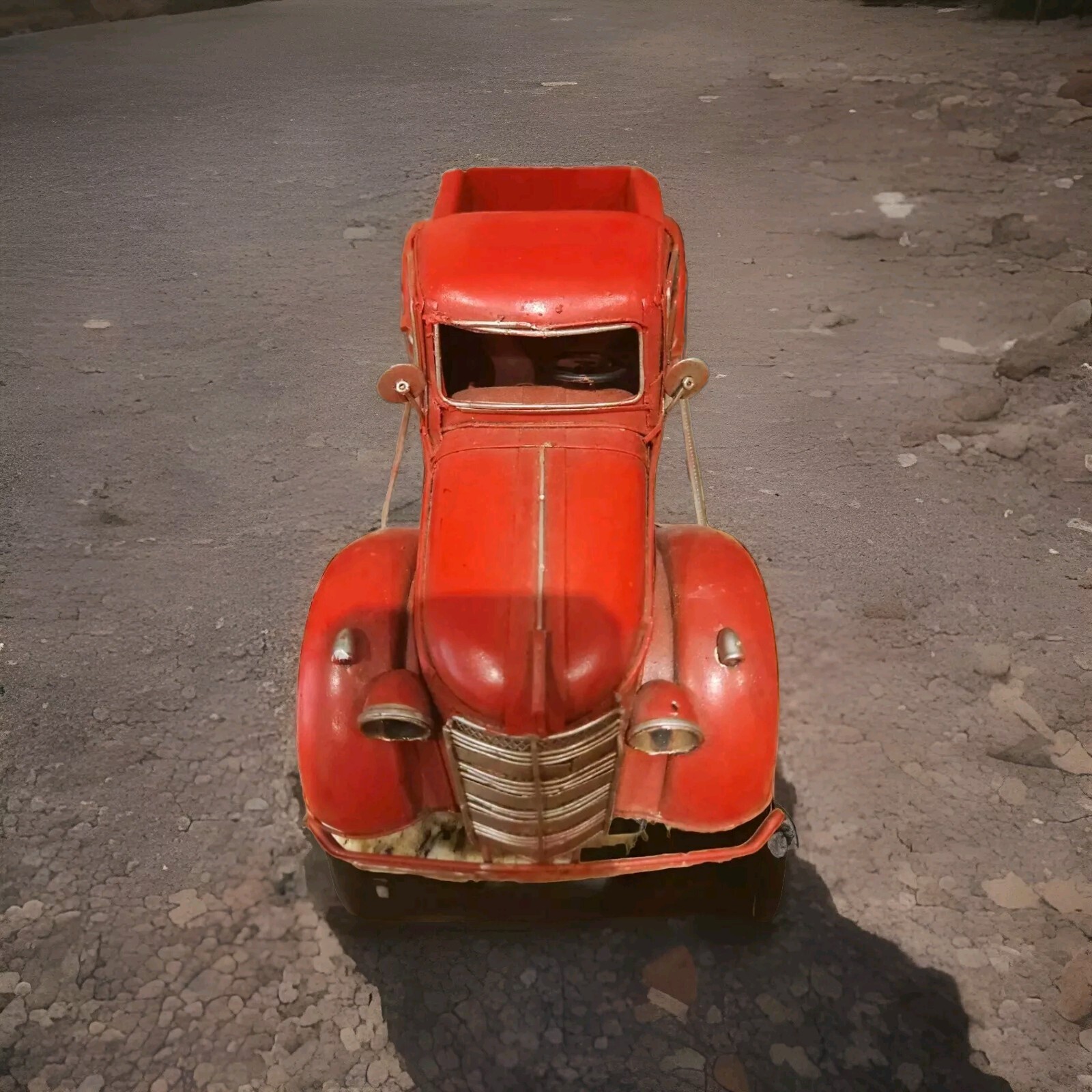 Pickup Truck Metal Model Vintage Style Vehicle Holiday Decor Man Cave Garage