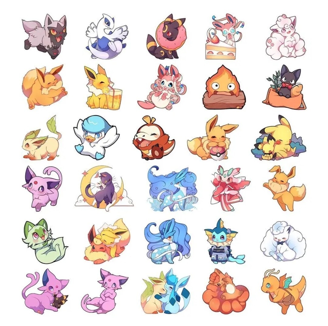 10 PCS Pokémon & Eeveelutions Mix Stickers BRAND NEW