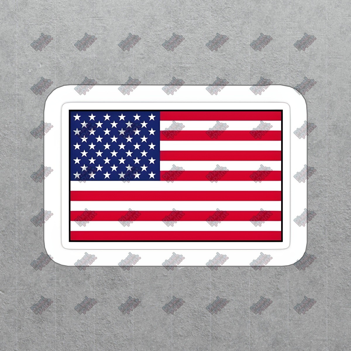 USA Flag Vinyl Sticker Durable Outdoor Decal Perfect for Laptops, #684528