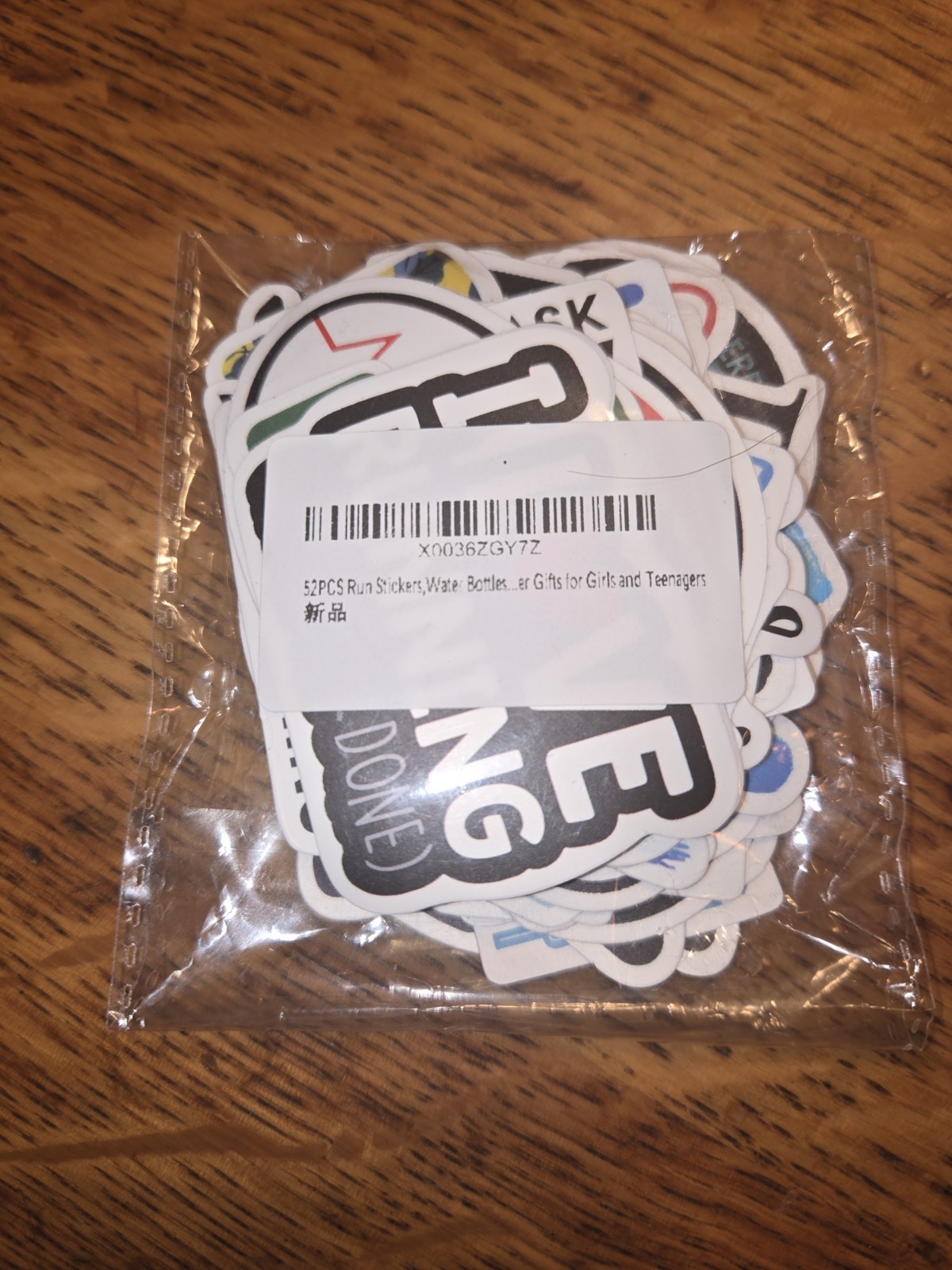 Assorted Running Stickers For Waterbottles: 52 Piece