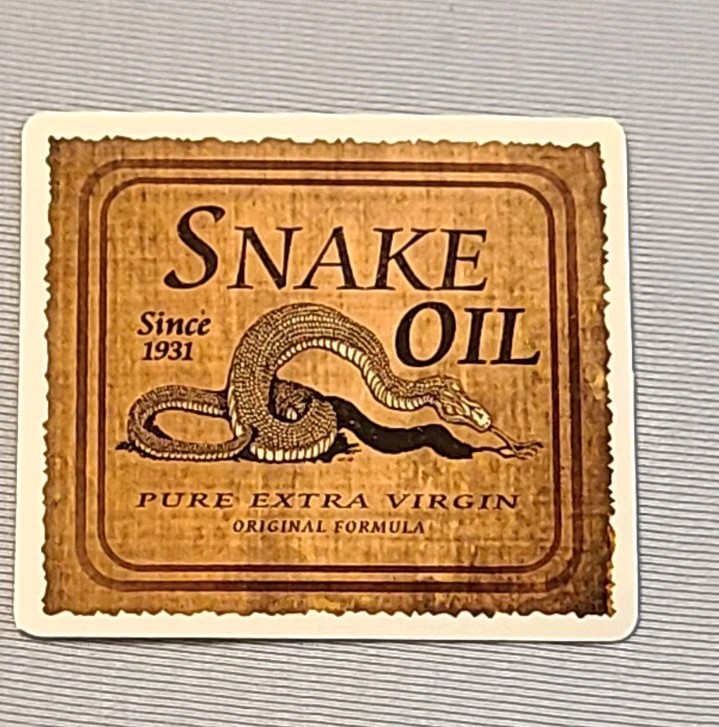 Snake Oil Vintage Label Sticker Die Cut Vinyl Retro Journal Scrapbook Gift
