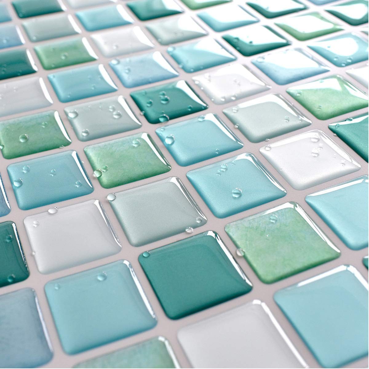 3D Mosaic Sticker Peel and Stick Tile Backsplash Wall for Home Kitchen, Pack …