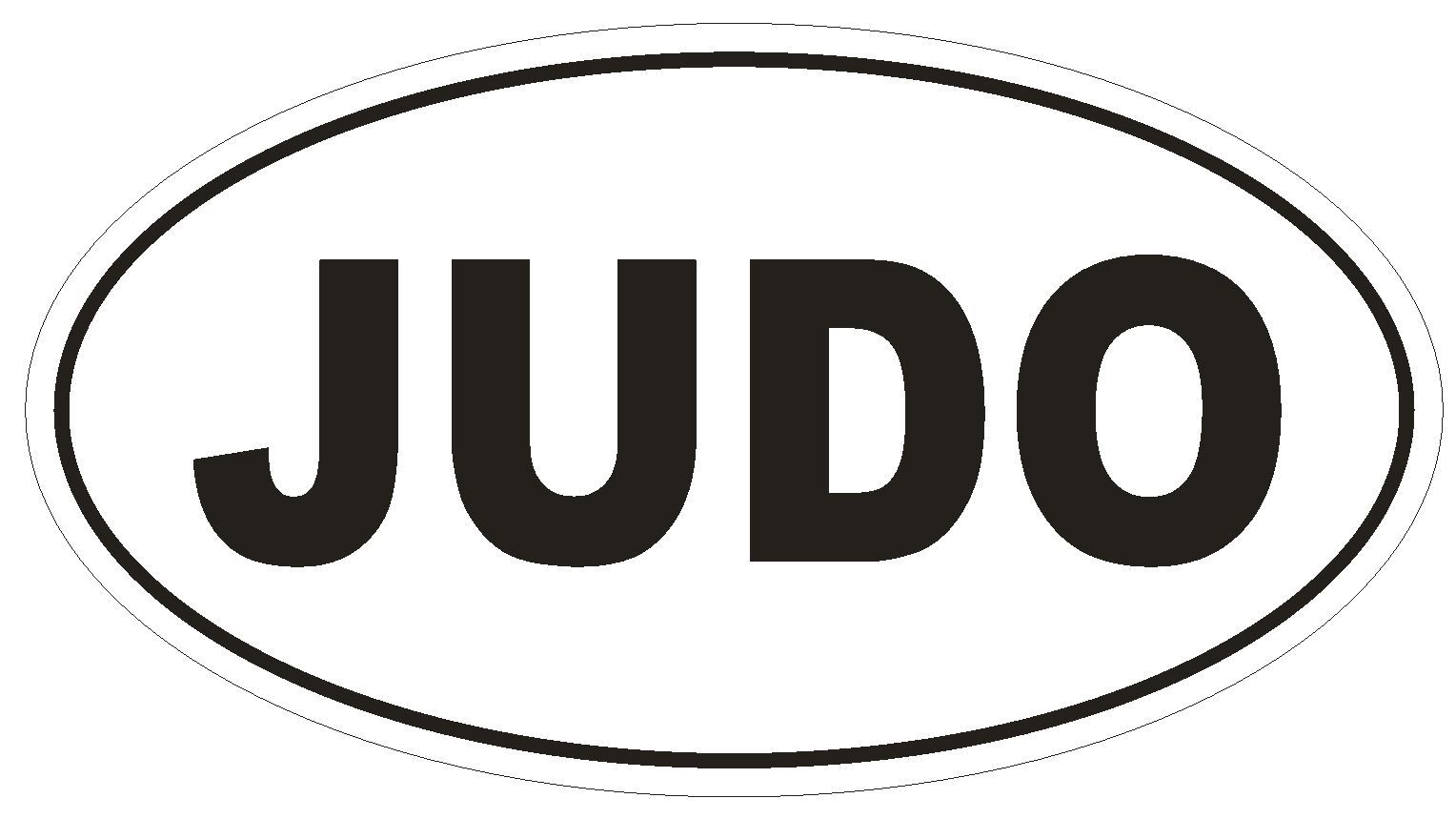 JUDO Oval Bumper Sticker or Helmet Sticker D1897 Euro Oval