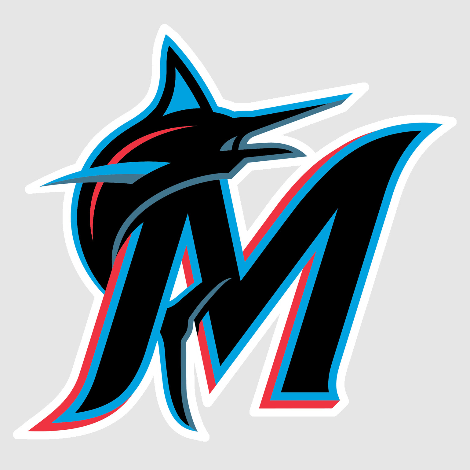 Miami Black Red Baseball Weather Resistant Vinyl Sticker/Decal 05