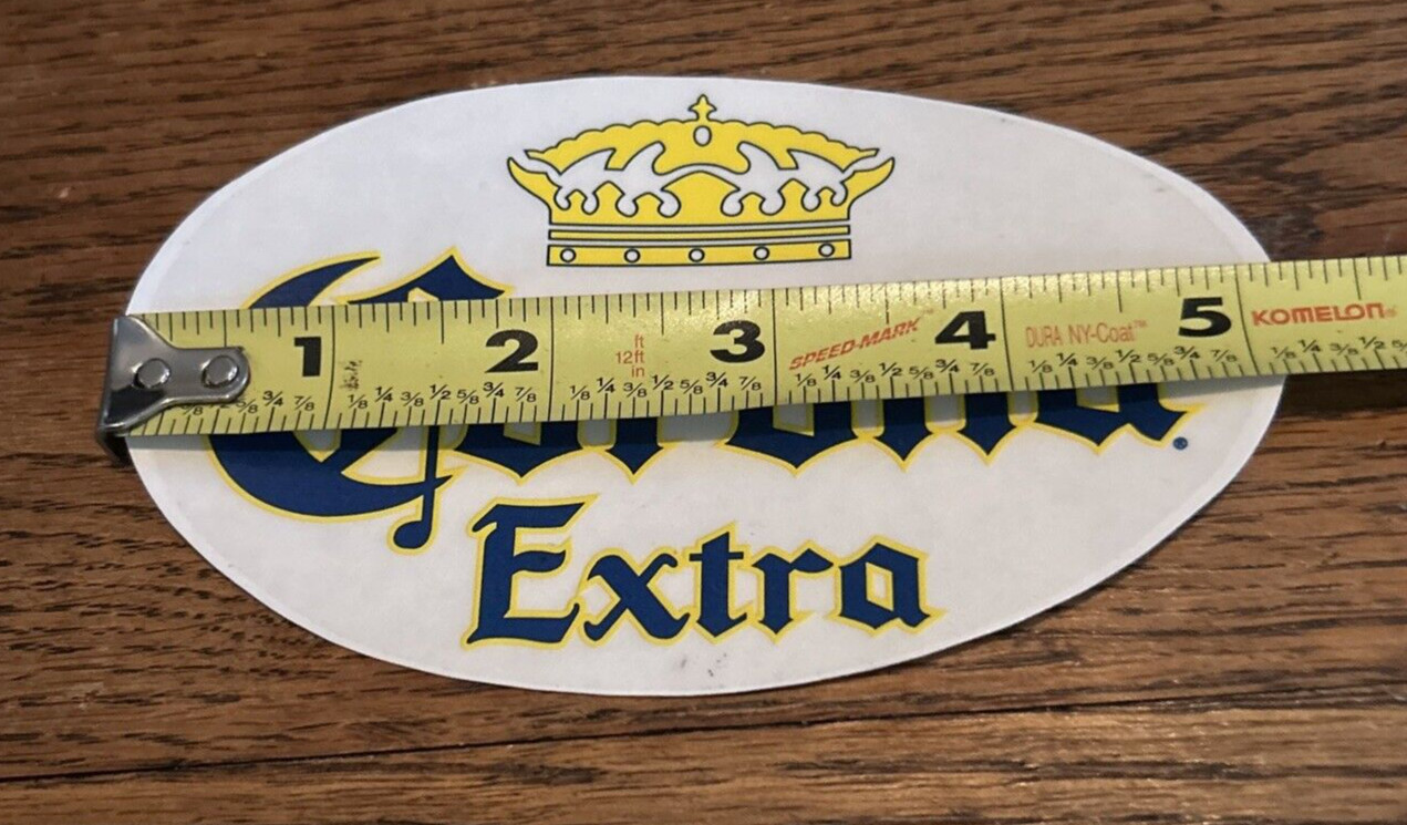 Corona Extra Cerveza Beer Sticker Decal 5" Long Advertising Promotional