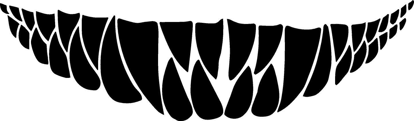 Sharp Teeth | Cheshire Cat | DECAL | Halloween | EVIL | car window Sticker