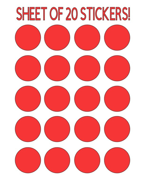 Polka dot stickers! Pick size and color! Permanent outdoor glossy vinyl decals.