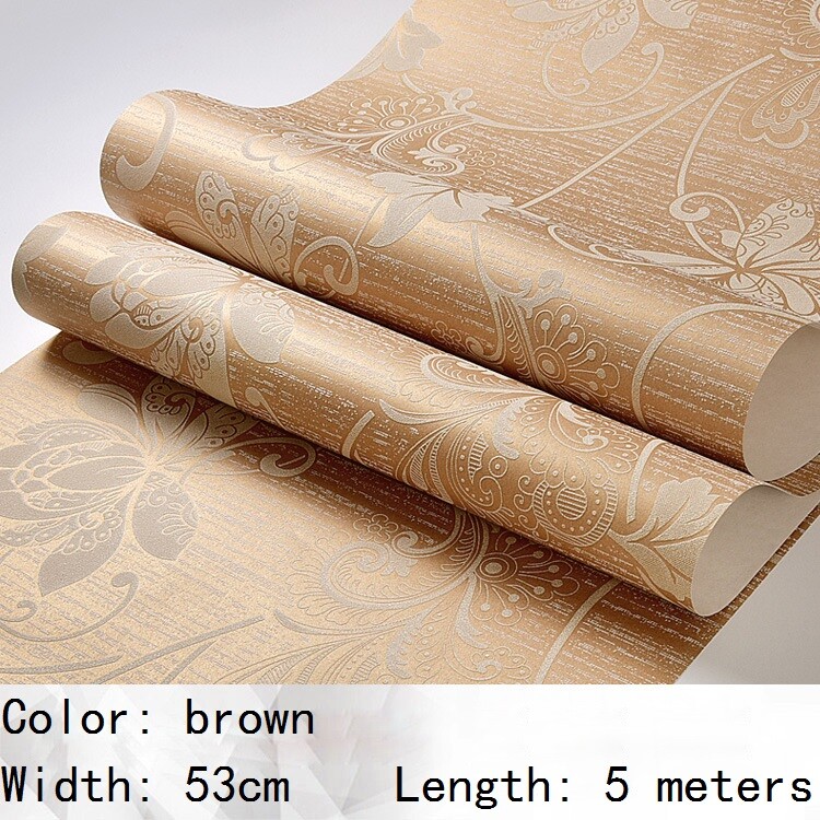 5M Wallpaper Self-adhesive Wall Sticker Decor Embossed Textured Floral Home Arts