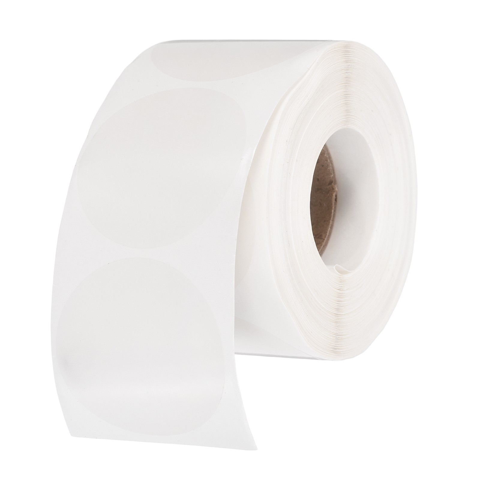 500pcs Round Thermal Label 1.5×1.5" Self-Adhesive Thermal Stickers Clear