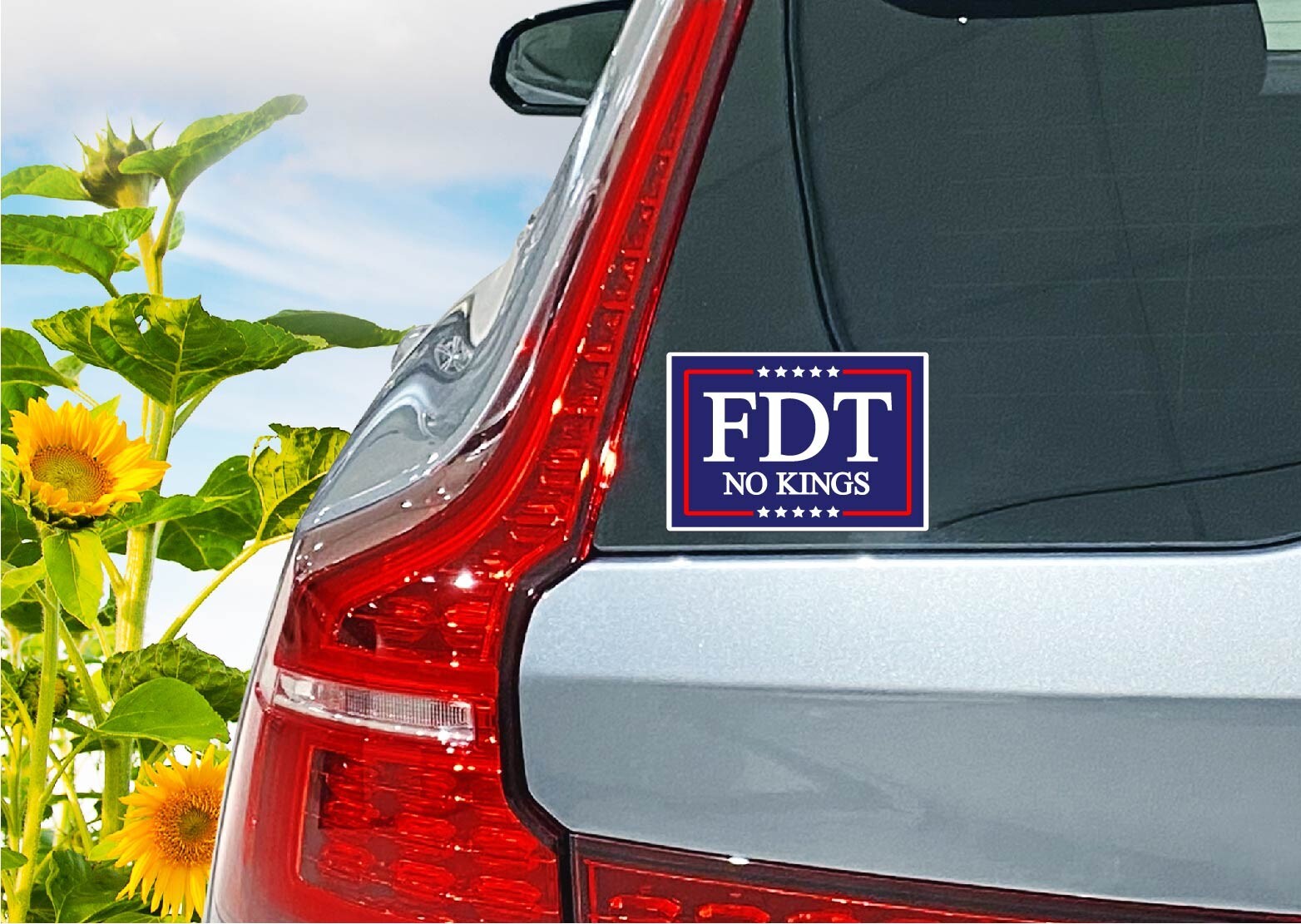 FDT No Kings Decal Sticker Anti Trump MAGA In America Protest Taco Political Ice