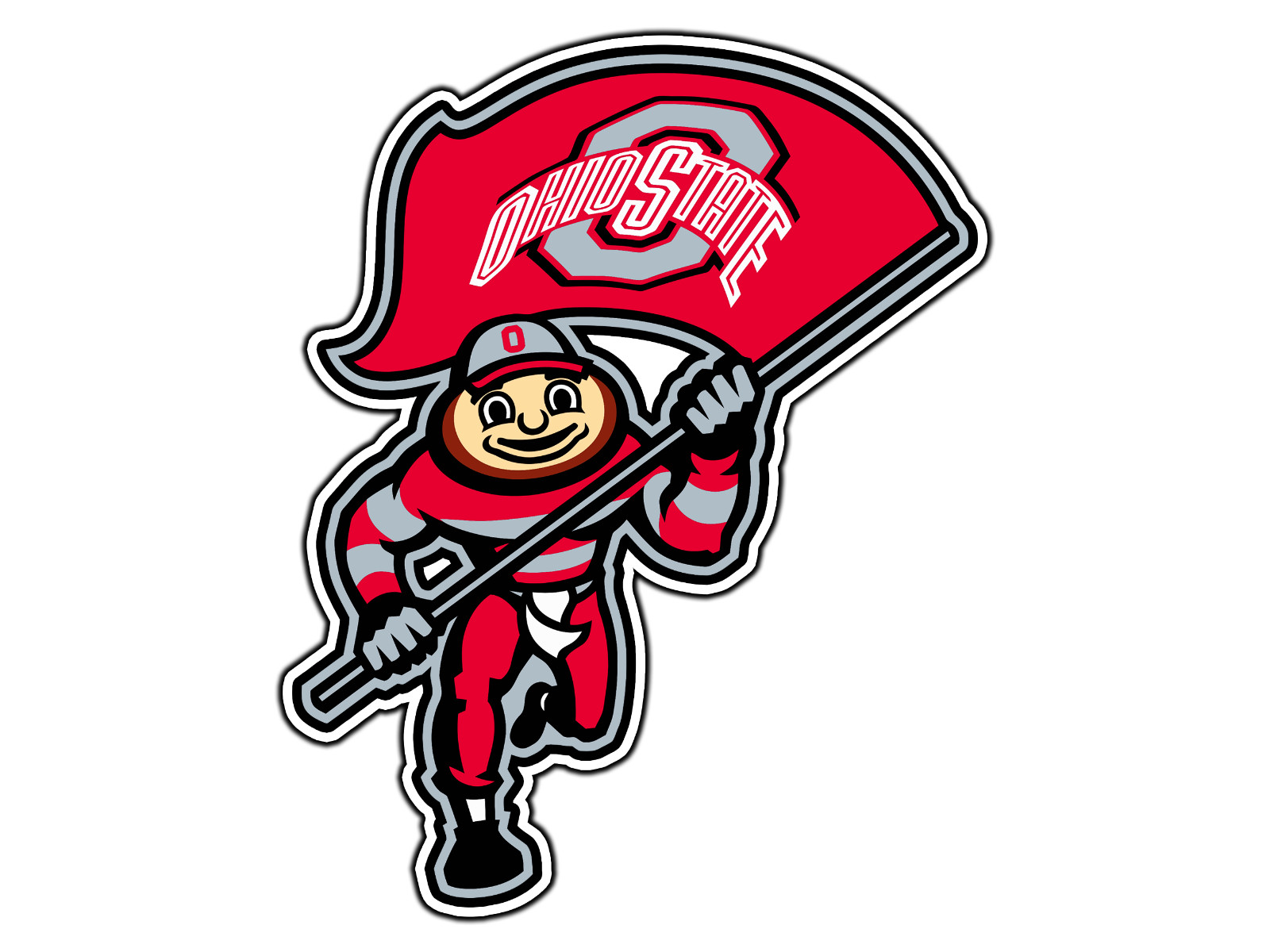 Ohio State Buckeyes Mascot Logo #9 College Sticker Waterproof Vinyl Decal DieCut