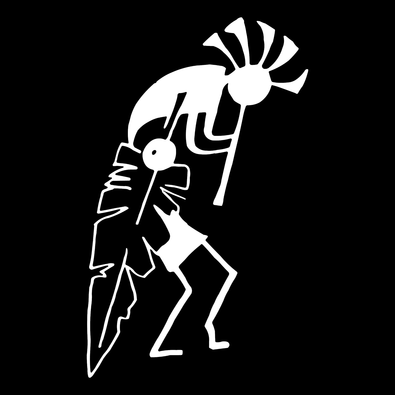 Native American Tribal Art Man Car Truck Window Wall Laptop Vinyl Decal Sticker.