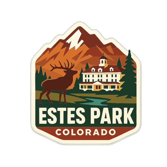 Estes Park Sticker Decal Vinyl Die-Cut City Skyline Landmark Design