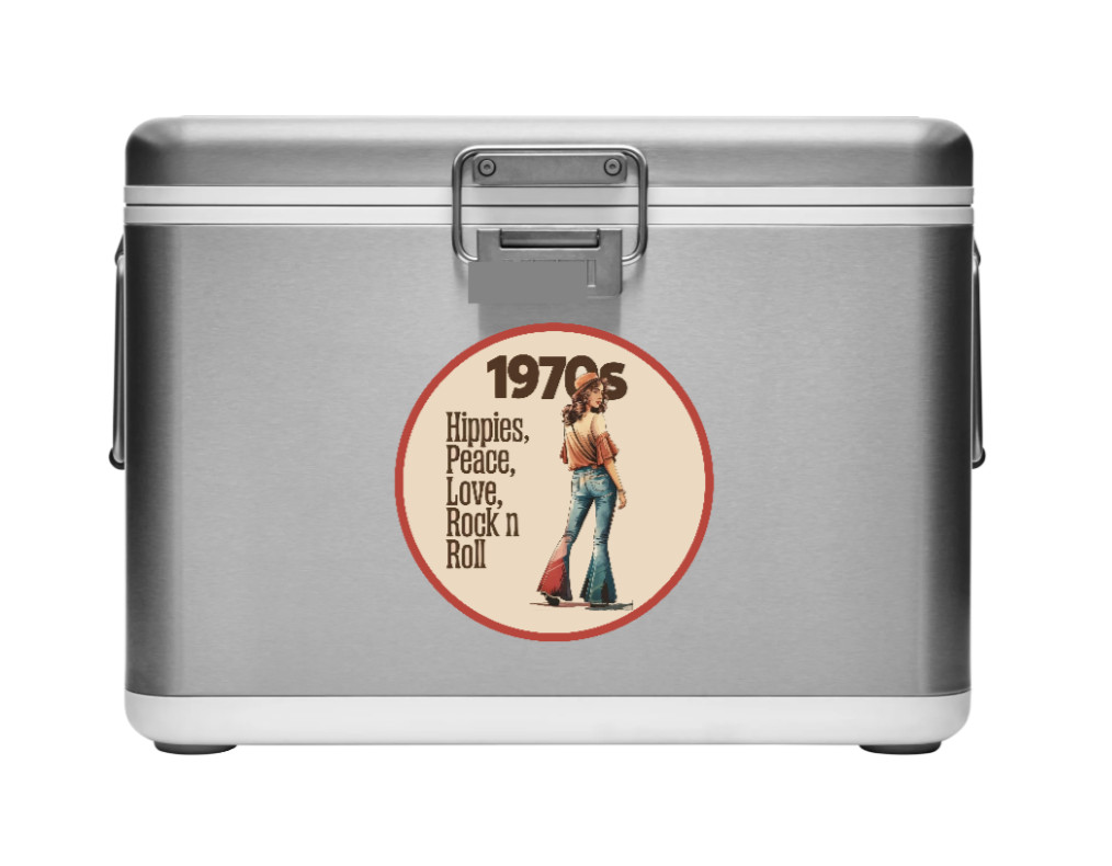 Lifestyle – (1970's) – 4" Handmade Vinyl Decal Vehicle Laptop Cooler Truck Decor
