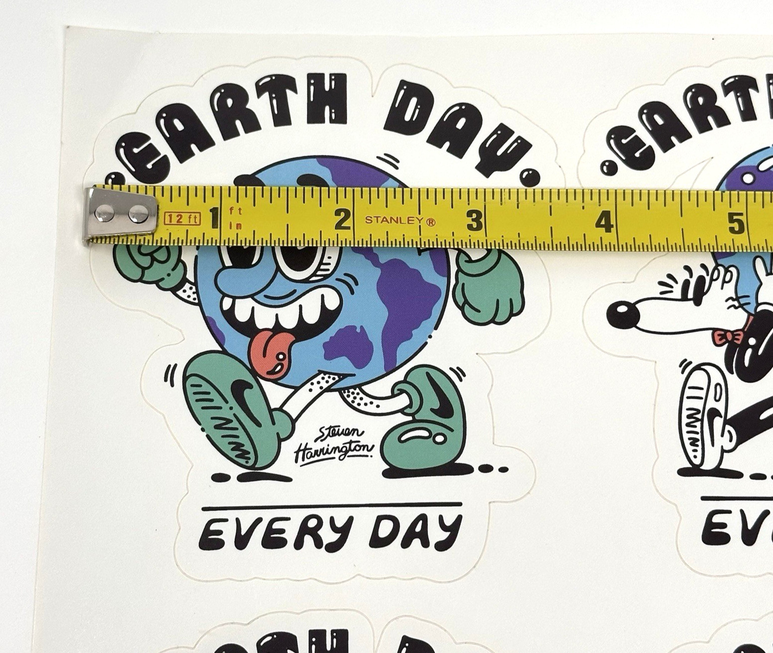 Nike ACG X Steven Harrington Sticker Sheet Earth Day Pack 6 Decals 4" Nike Logo