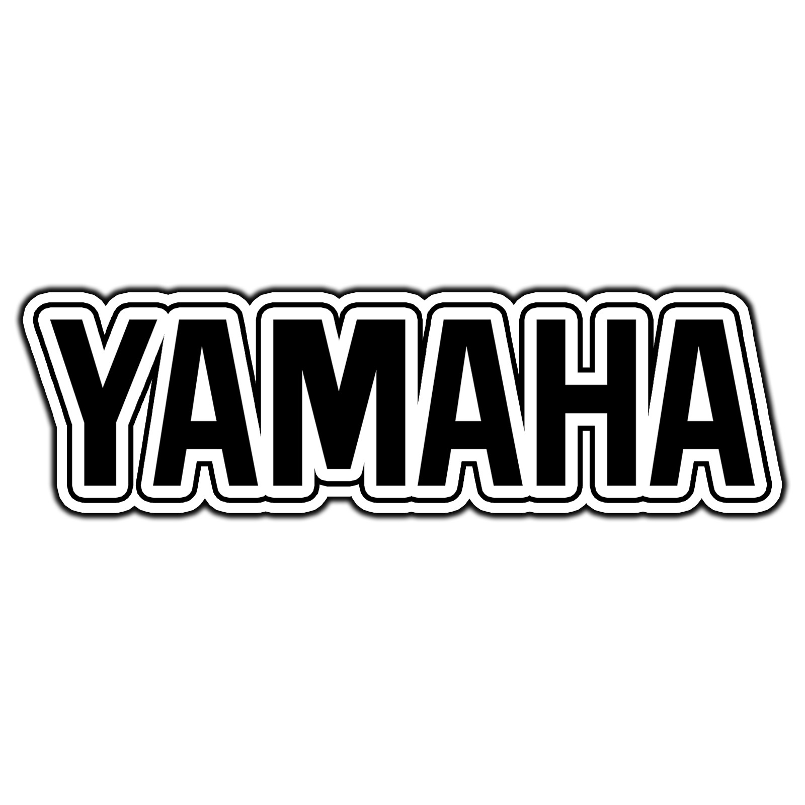 Yamaha Black Script Logo #3 Sticker Waterproof Vinyl Decal Die-Cut Laptop Car