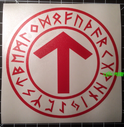 TYR WARRIOR RUNE VINYL DECAL STICKER asatru thor pagan viking odin nordic runes