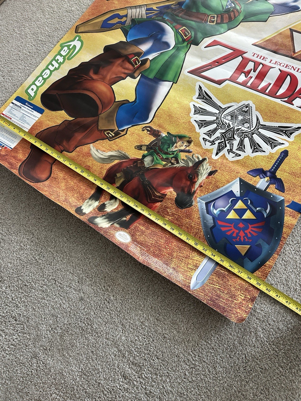 2015 Fathead Legend of Zelda Link Wall Decal 32×51 Nintendo Licensed Large