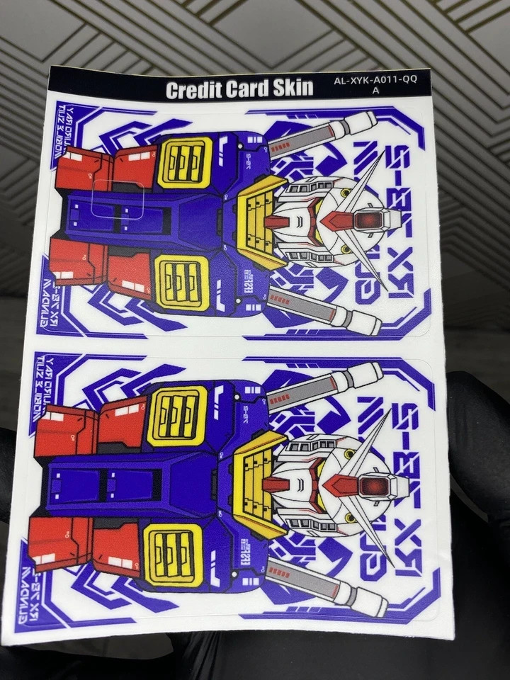 Mobile Suit Gundam Wing Credit Card Smart Sticker Skin Precut Small Chip Debit