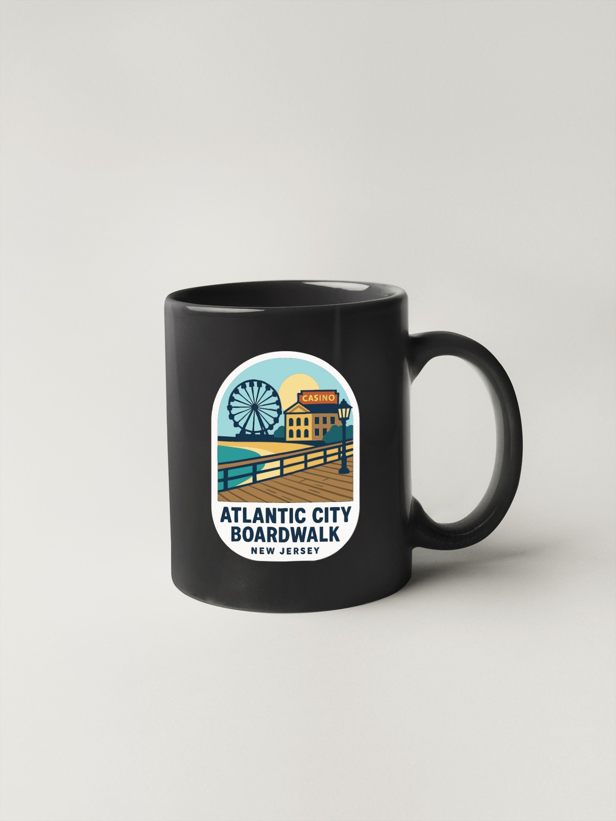Atlantic City Boardwalk New Jersey Sticker Decal Vinyl Die-Cut Symbolic Landmark