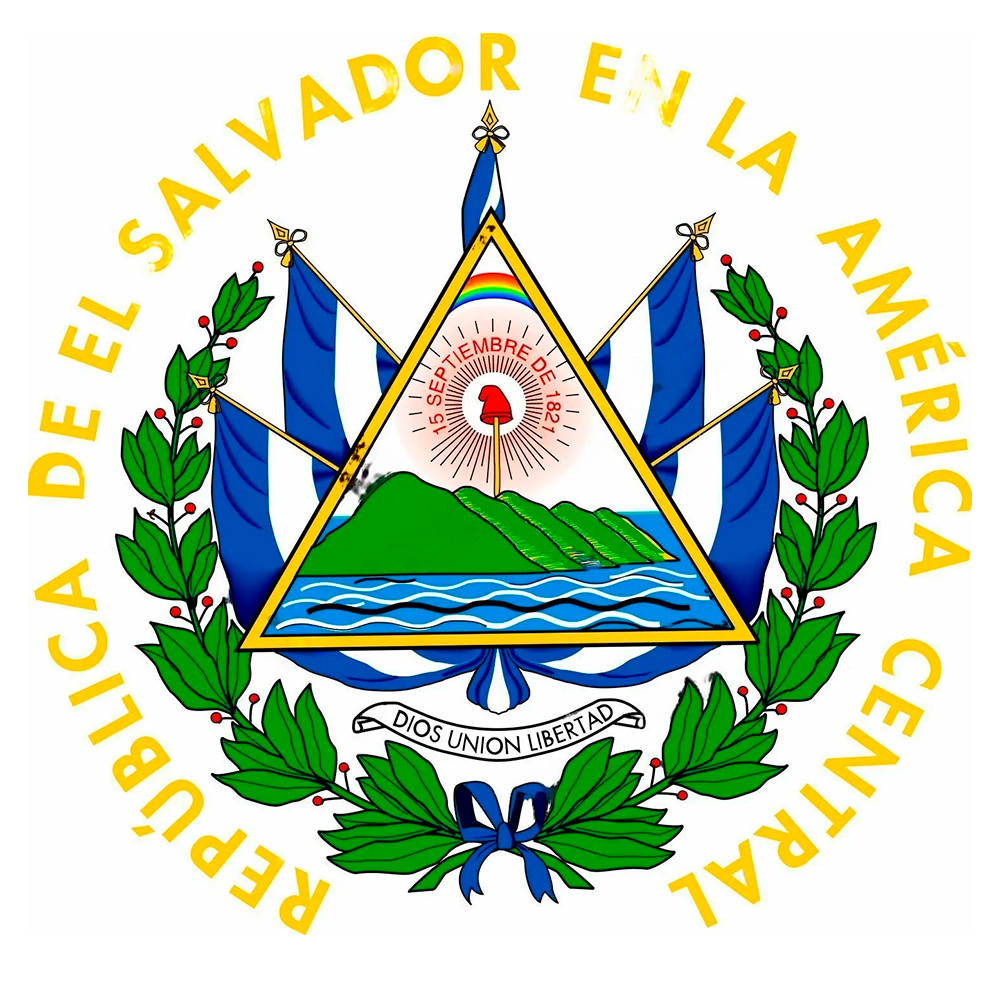 El Salvador Shield Vinyl Sticker – Weatherproof Decal for Indoor and Outdoor Use