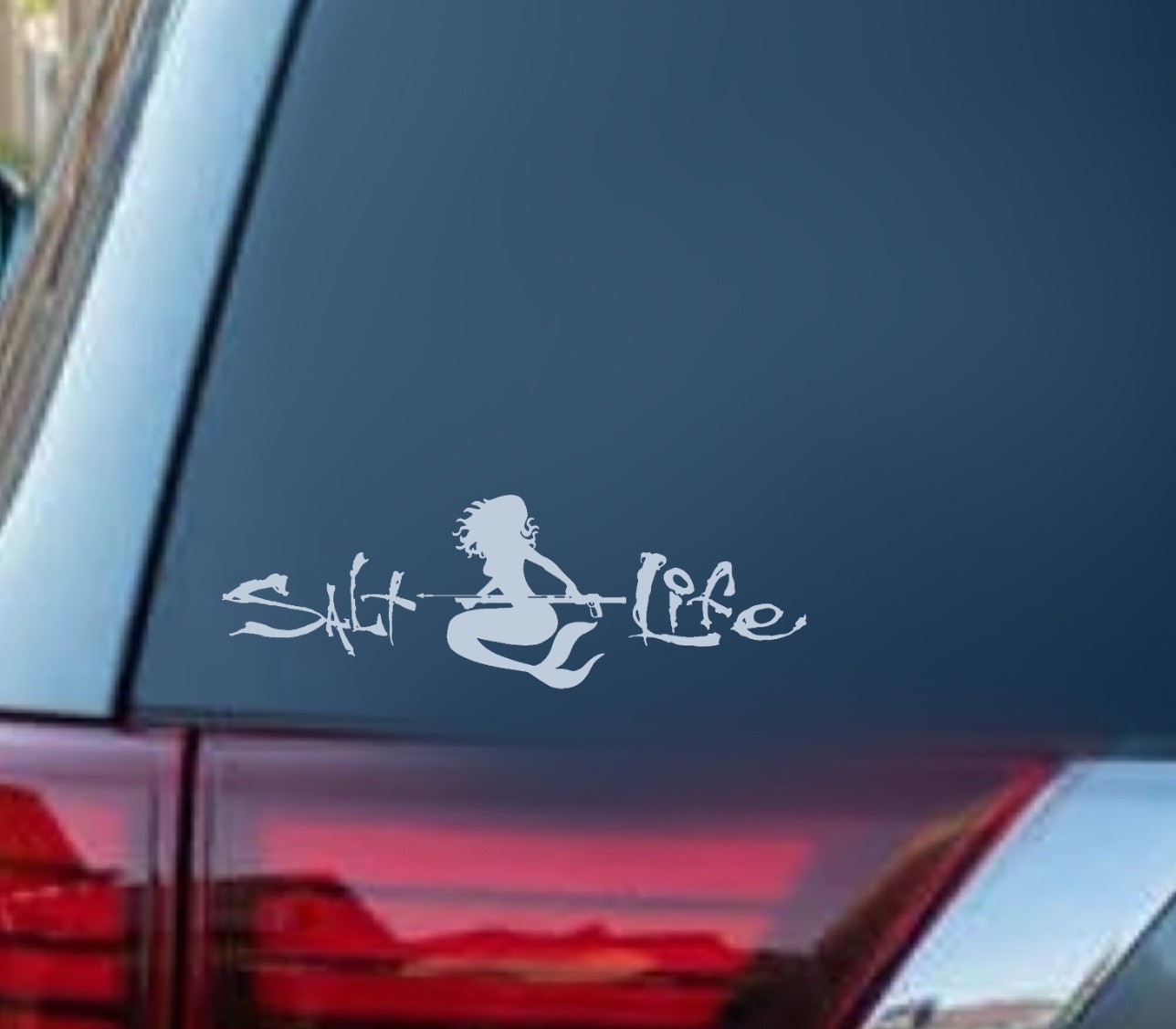Salt life mermaid fish Deep Sea – Vinyl Decal Sticker – 8” v2