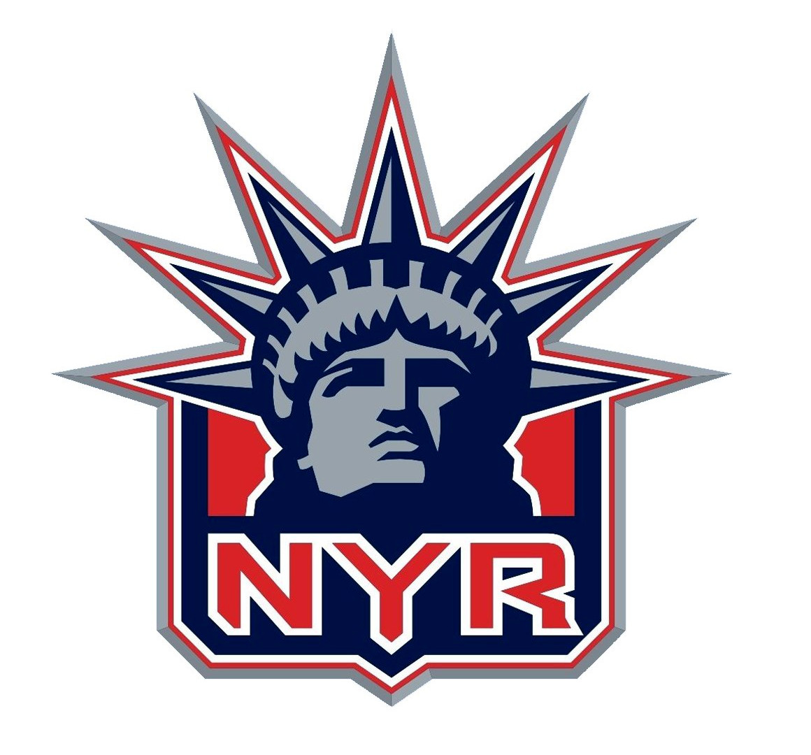 New York Blue Red Hockey Weather Resistant Vinyl Sticker/Decal 01