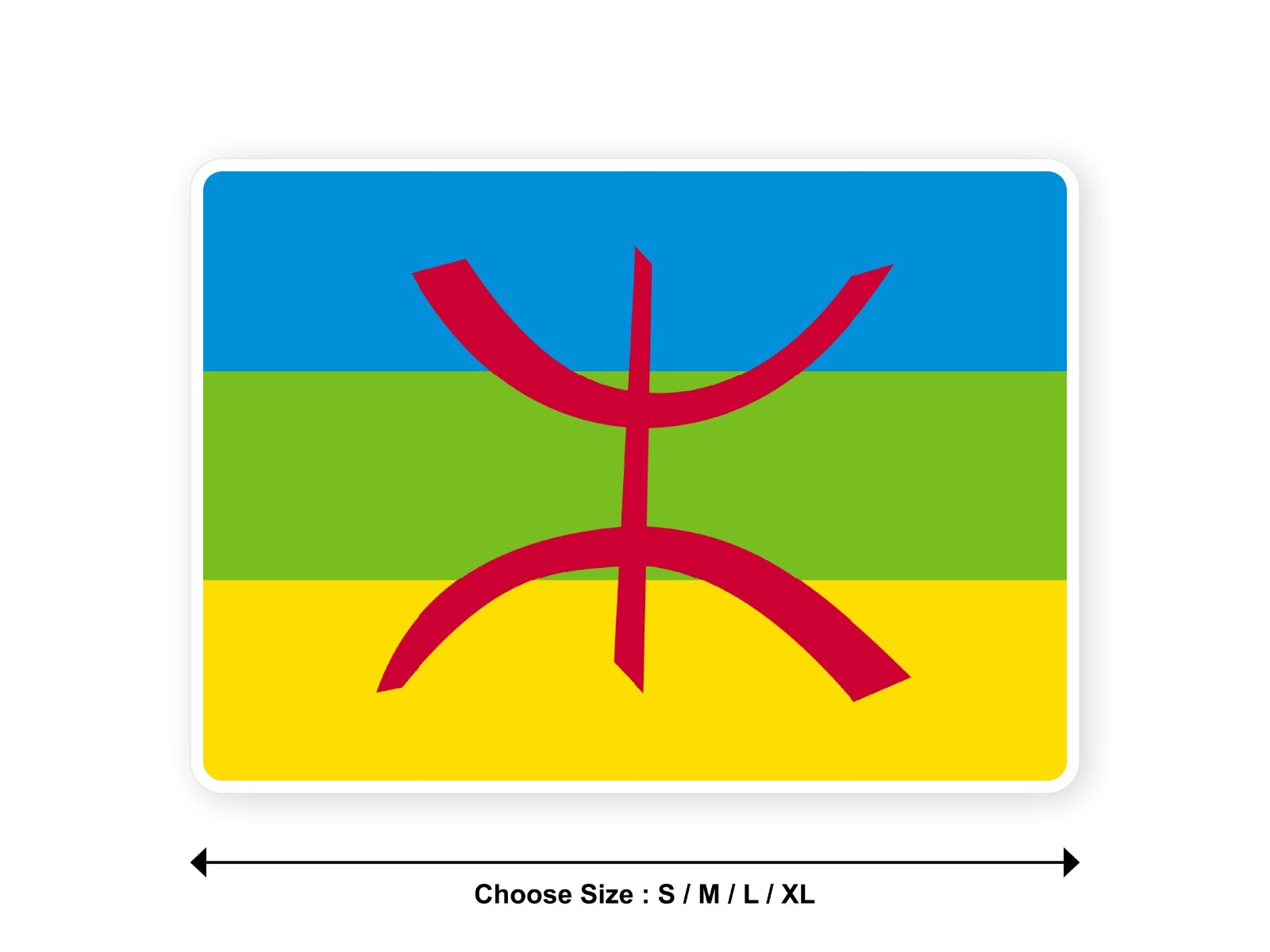 Sticker flag BERBER PEOPLE AMAZIGH imazighen arab 3,9′′(S) -11′′(XL) decal
