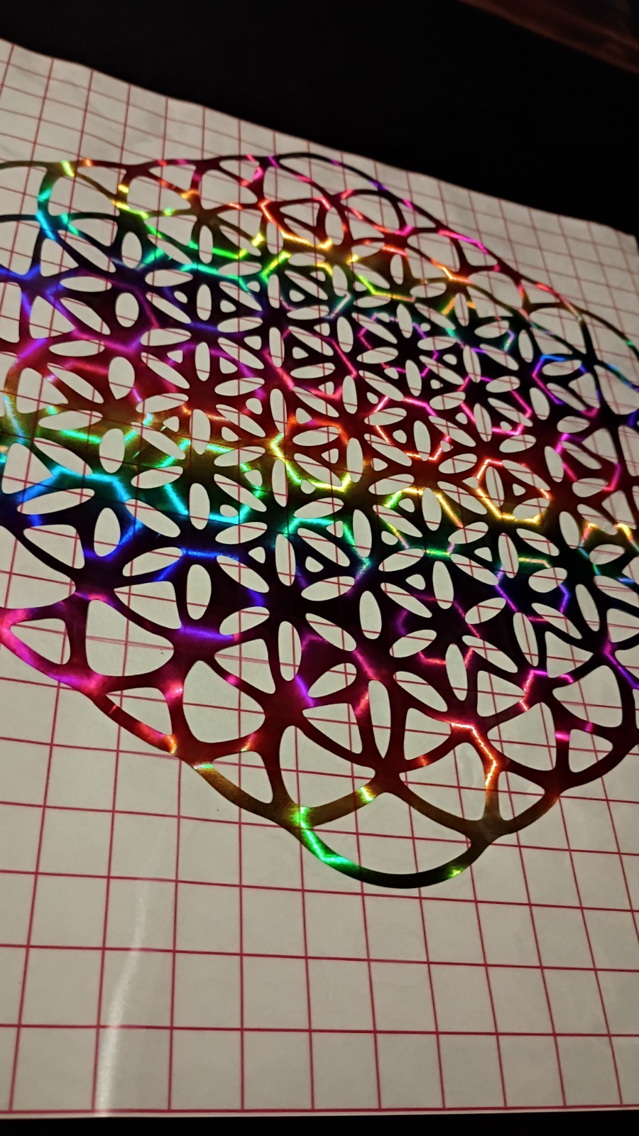 Flower of Life Window Decal – rainbow/holographic