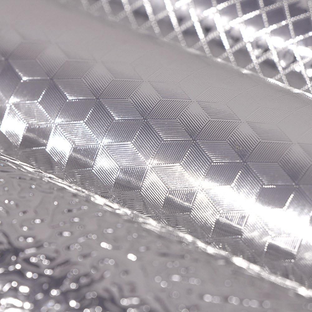 Kitchen Waterproof Aluminum foil Stickers Anti Greasy Counter, 15.7X118.1 inches