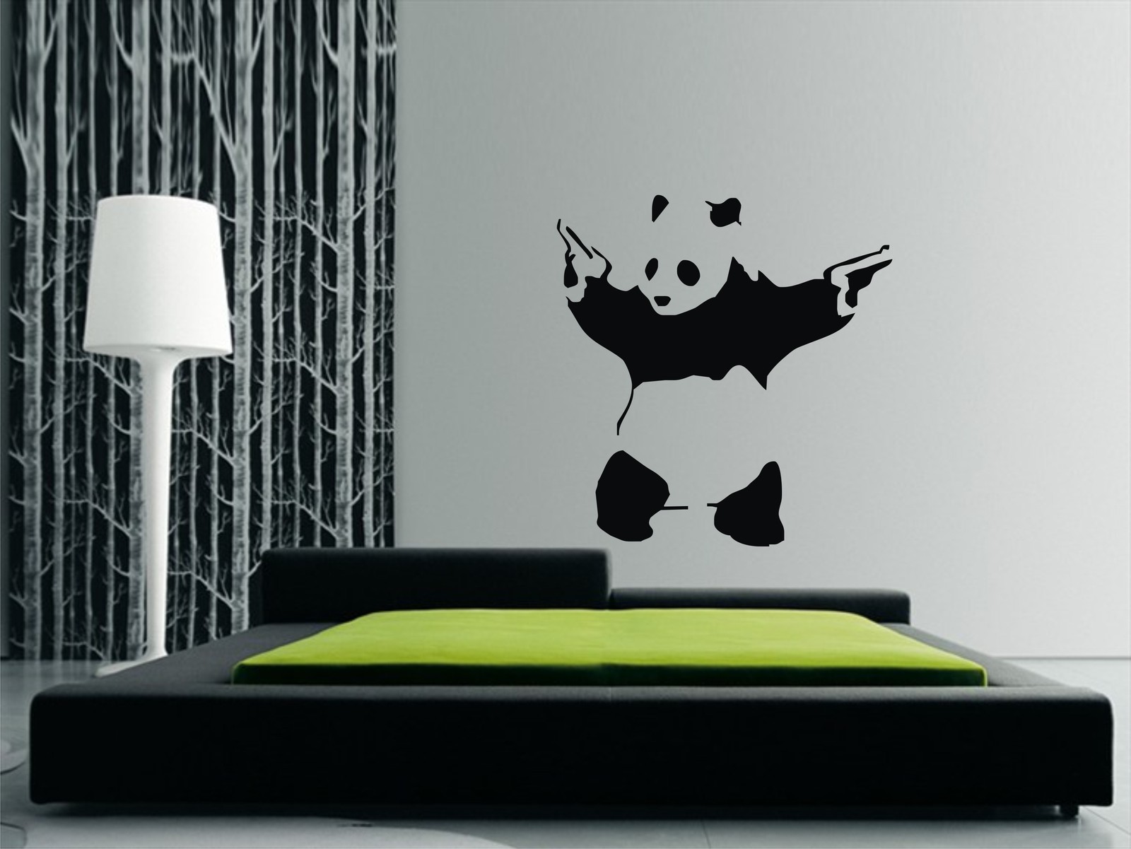 BANKSY PANDA Wall Art Sticker, Decal, Mural, Transfer, Vinyl. 3 x sizes