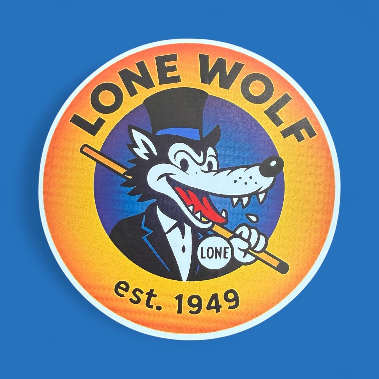 Lone Wolf Sticker Vinyl Decal Vintage Style Motorcycle Bike Souvenir Biker