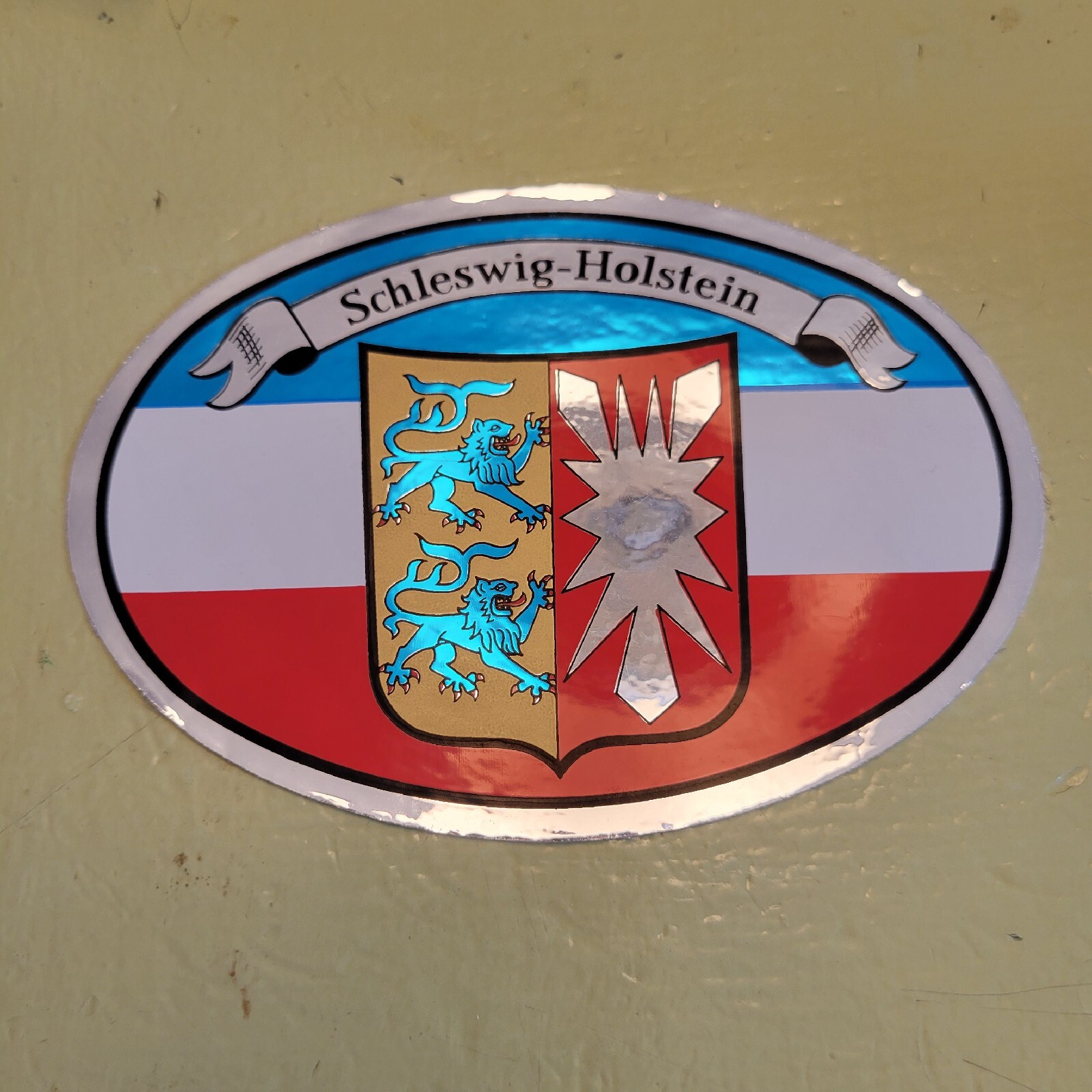 Schleswig Holstein State Coat Of Arms Germany Car Sticker 5.25 Inches Vintage