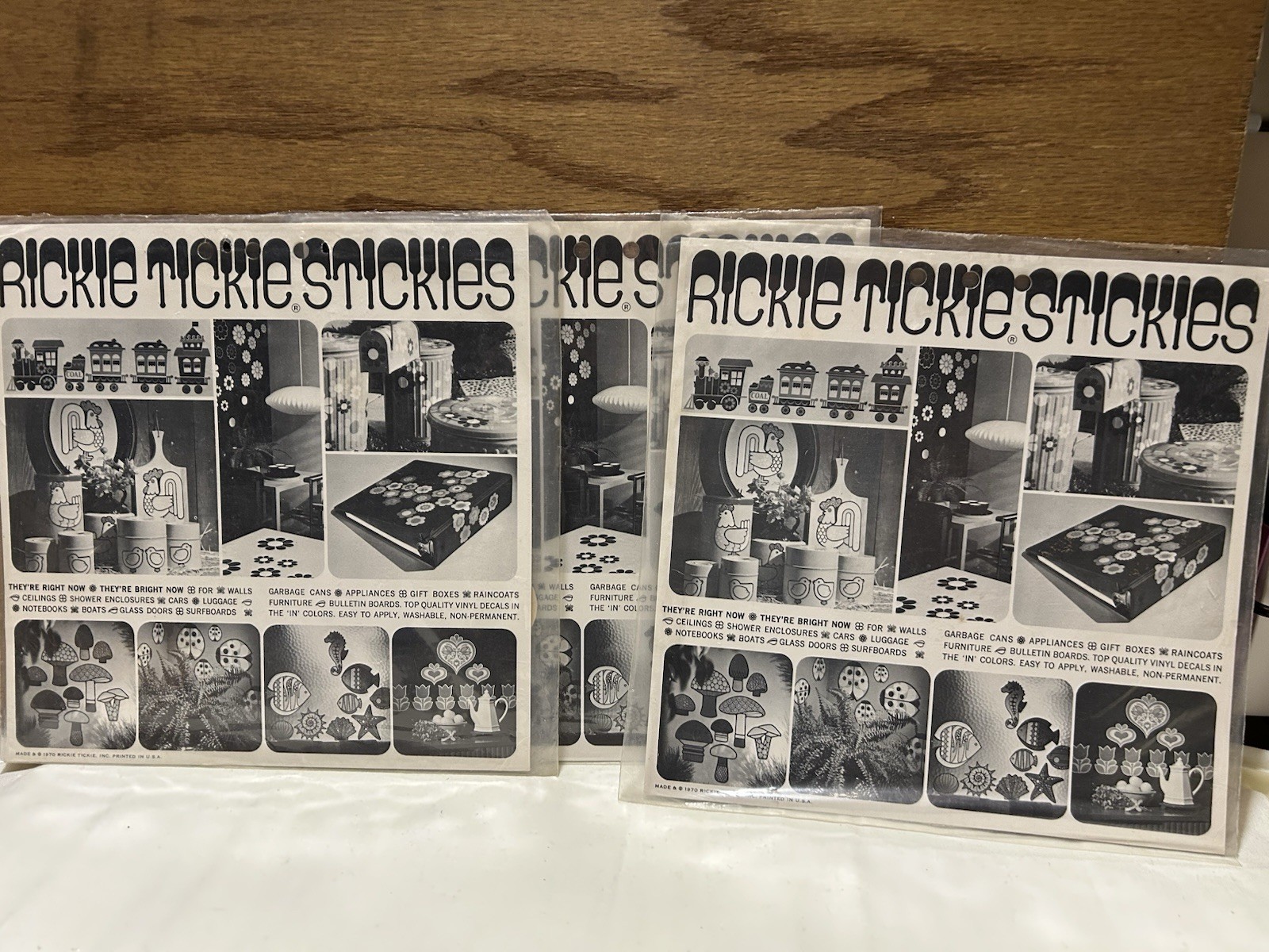 1970 Rickie Tickie Retro Stickers, Sealed