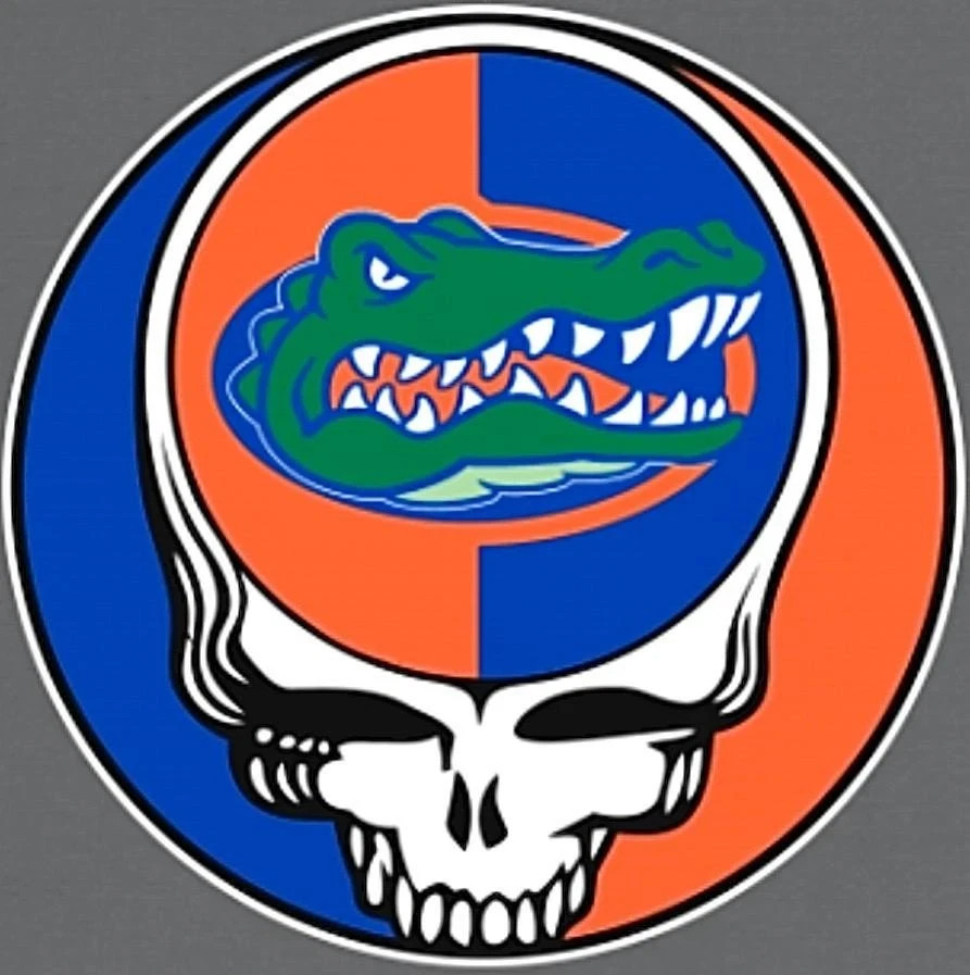 GRATEFUL DEAD Florida Gators Stealie Sticker *NEW* Measures 4" x 4"