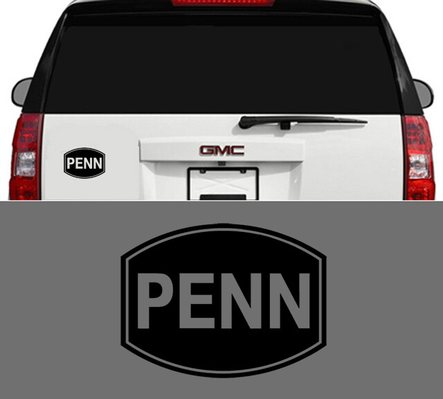 Penn Fishing Tackle Outdoor Sports Vinyl Decal Sticker Truck Window Cooler Black